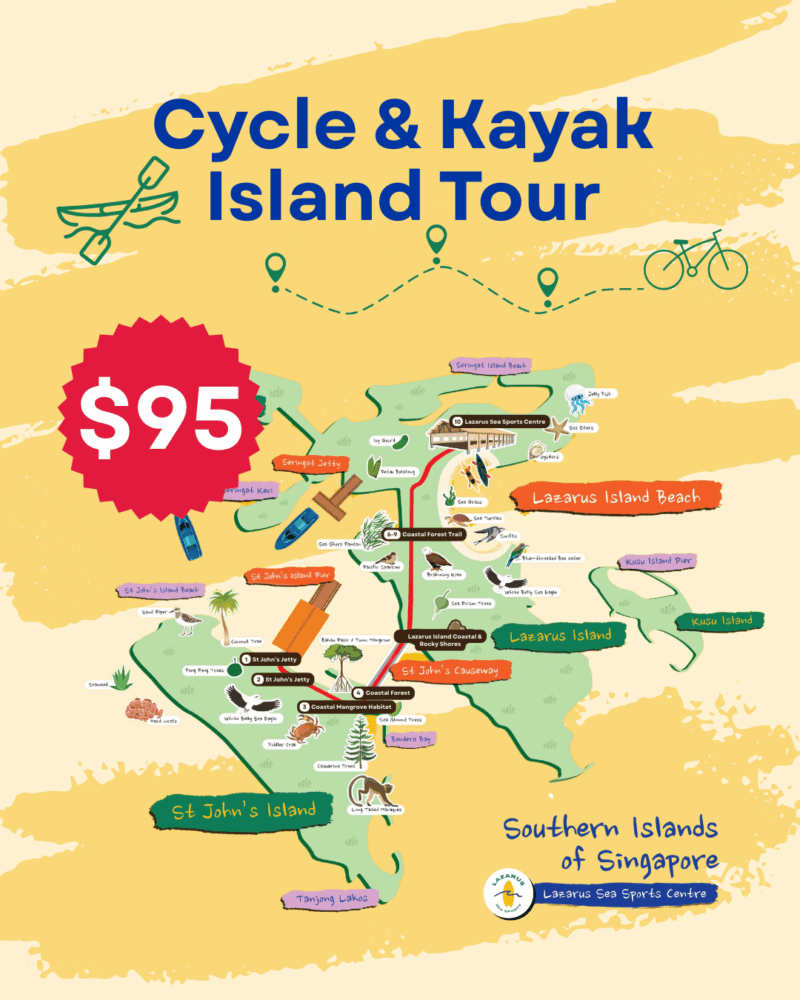 LSSC Cycle & Kayak Island Tour (inclusive of 2 way ferry tickets)
